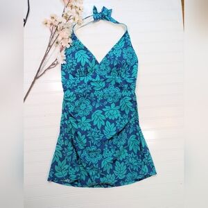 LL Bean Skirted Halter Swimsuit